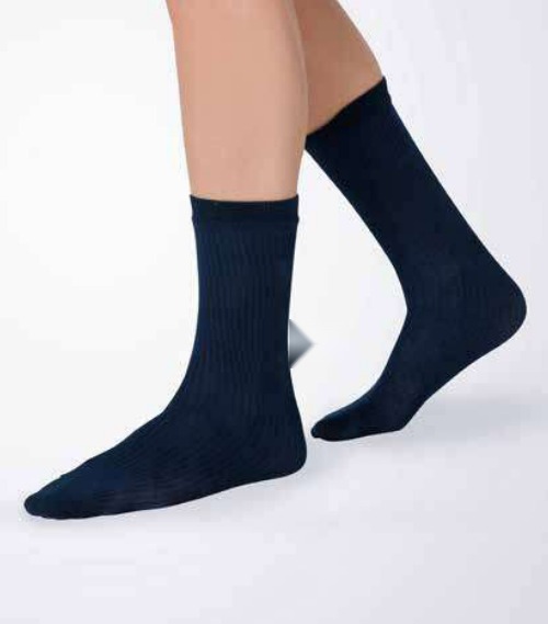 Men's Rib Socks — Navy Blue, Ash Gray, Black