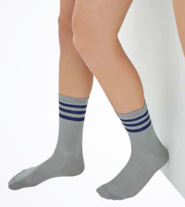 Men's Stripe Socks — Gray