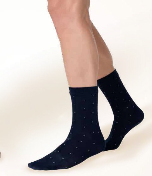 Men's Polka Dot Socks — Navy Blue